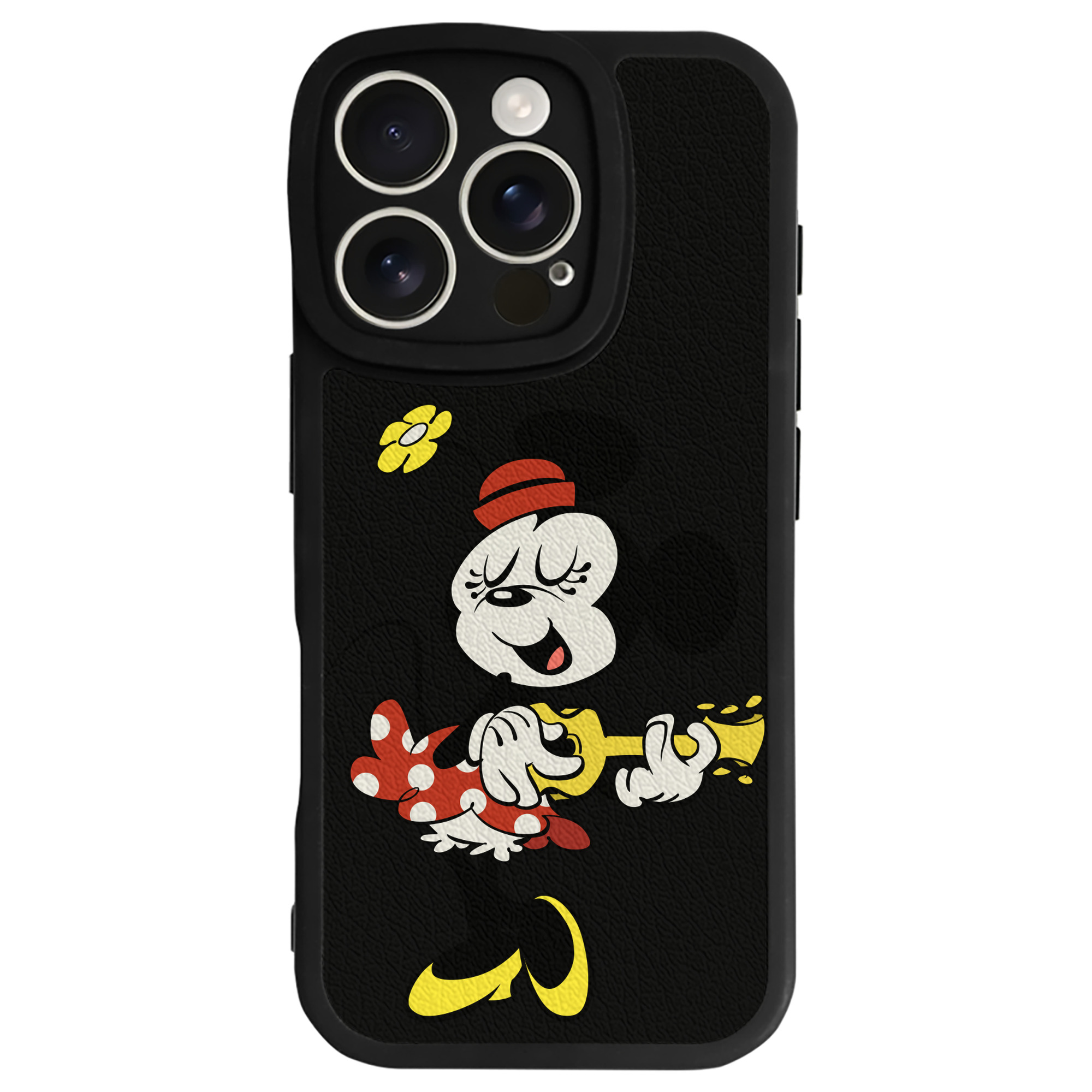 （画像用） ミッキーマウス Mickey Mouse 【iPhone 16シリーズ対応】シリコンスマホケース（レザー調） 材質：シリコン